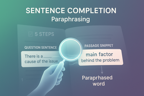 Chiến lược 5 bước làm dạng bài Sentence Completion