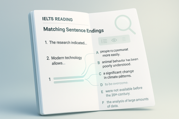 Dạng bài Matching Sentence Endings trong IELTS Reading