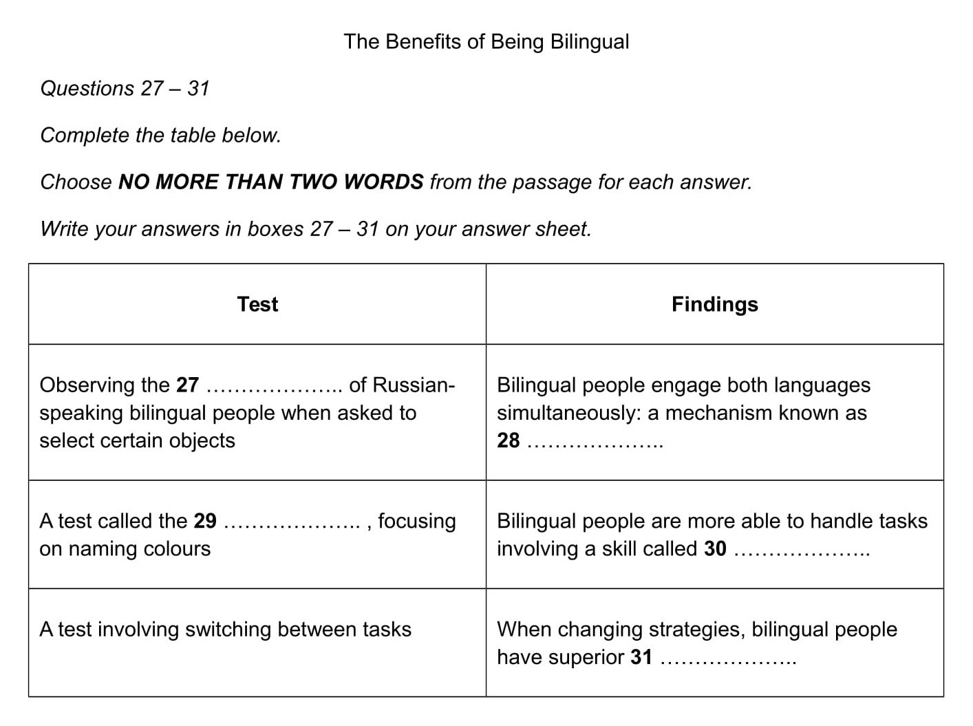 Dạng bài Summary/Notes/Table/Flow-chart/Diagram Completion trong IELTS Reading