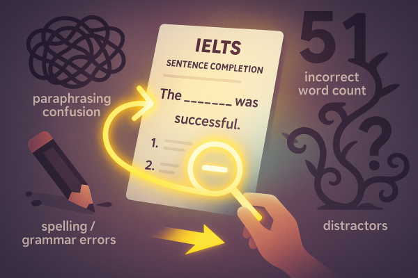 Những lỗi sai thí sinh thường gặp khi làm dạng bài Sentence Completion