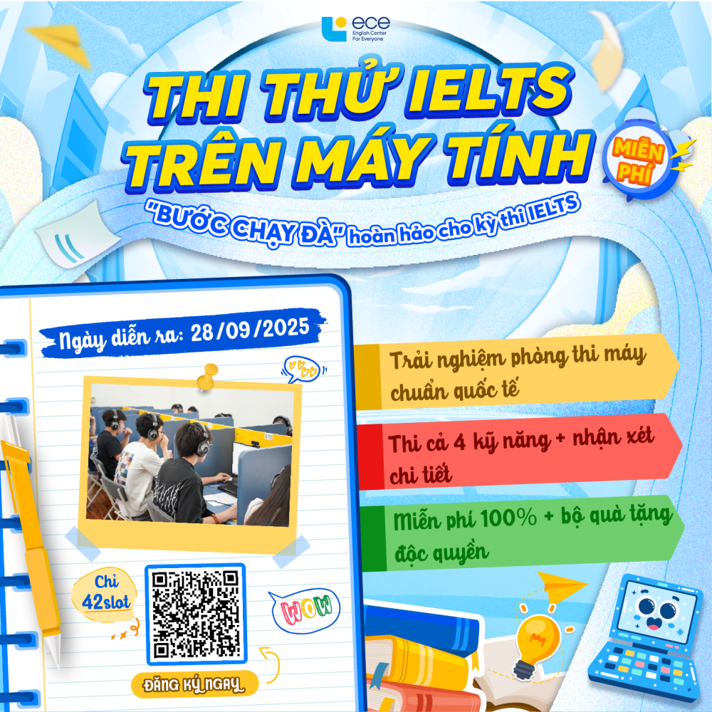 Sự kiện thi thử IELTS trên máy tính tại ECE