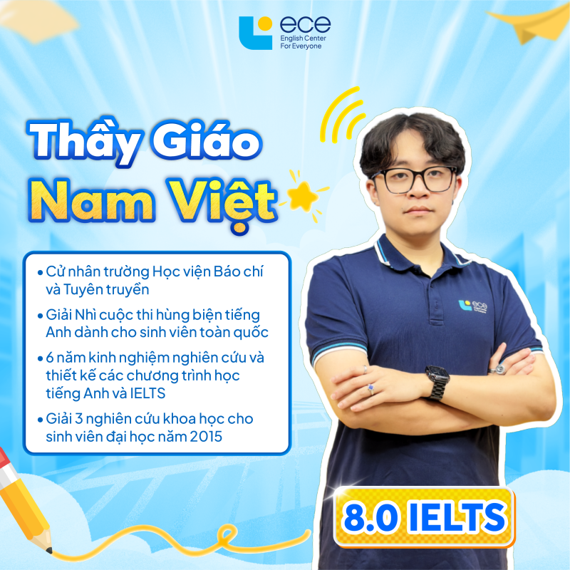Thầy Trịnh Nam Việt - Giáo viên tại trung tâm ngoại ngữ ECE