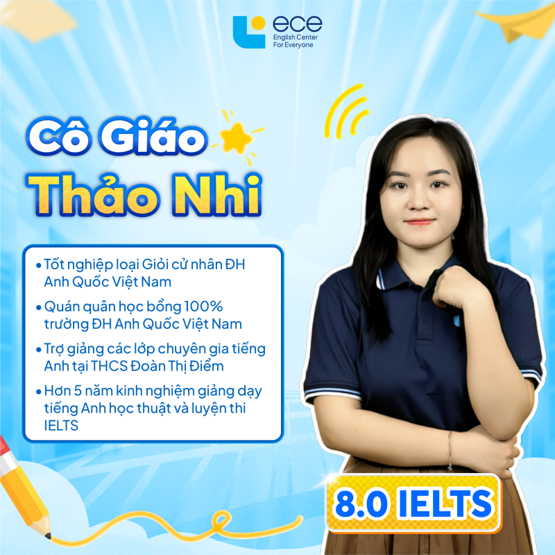 Cô Lương Thảo Nhi - Giáo viên 8.0 IELTS tại trung tâm ngoại ngữ ECE